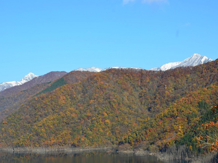 冠山と濃郷白山