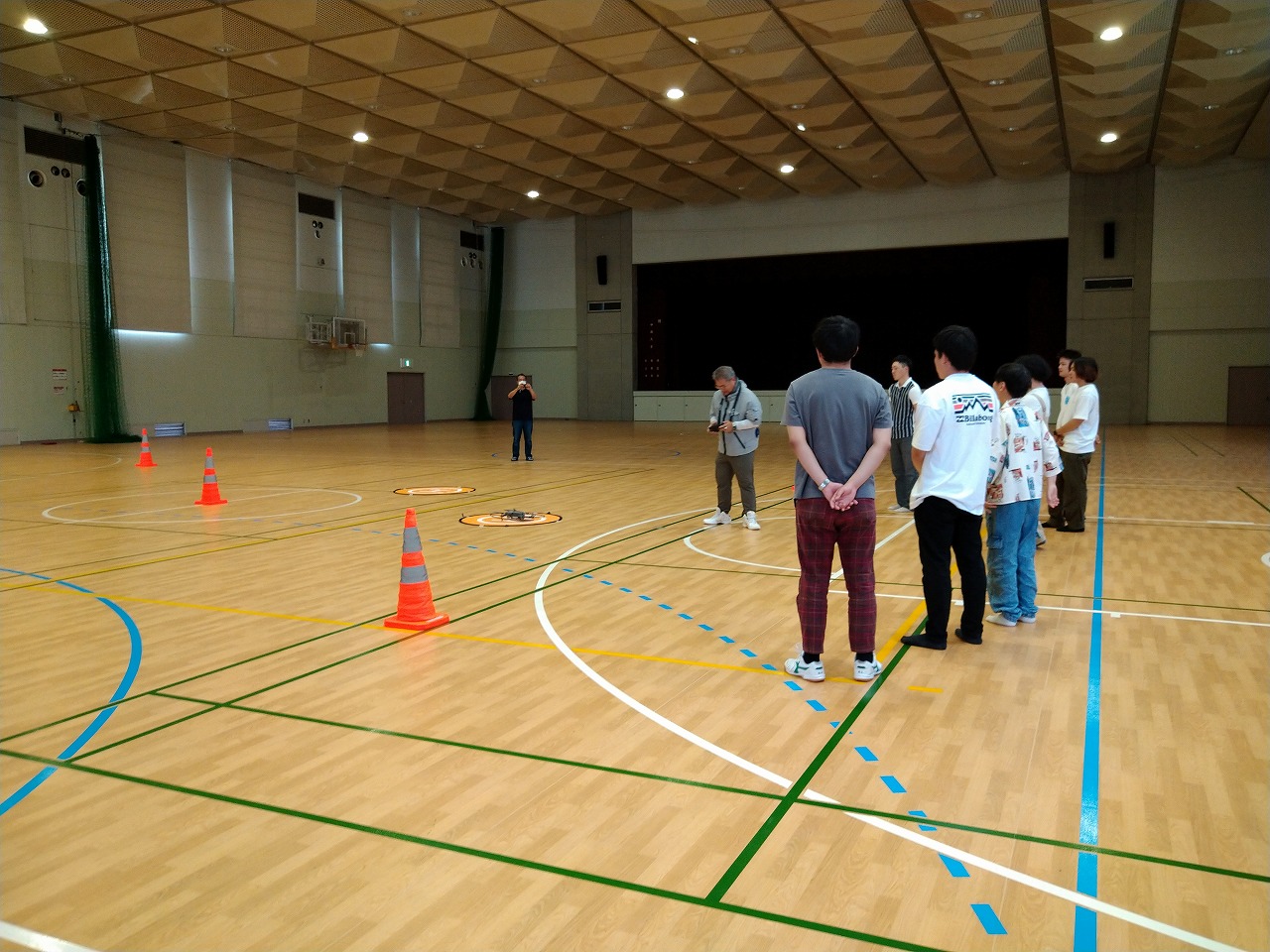 飛行試験会場の様子